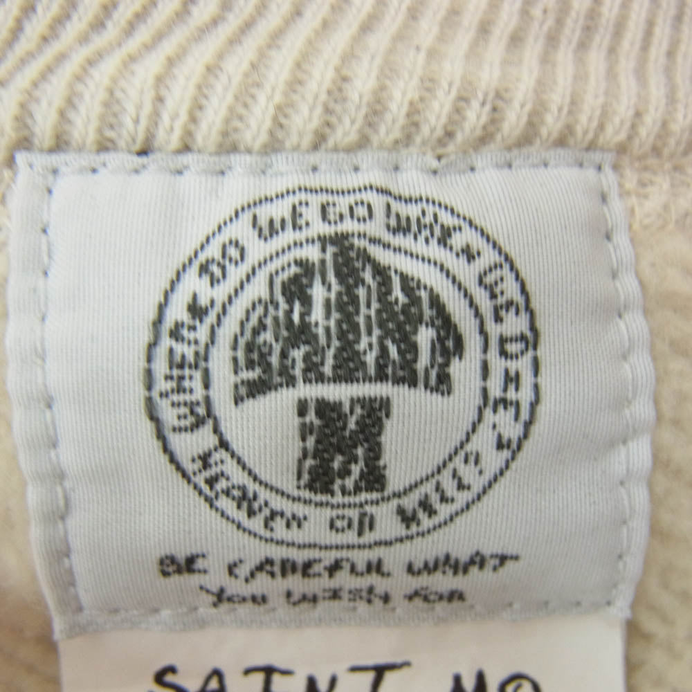 SAINT MICHAEL セントマイケル 22SS SM-S22-0000-078 × KAWAMURA KOSUKE 河村康輔 SAINT Mxxxxxx ヴィンテージ ダメージ加工 クルーネック スウェット シャツ グレー系 M【中古】