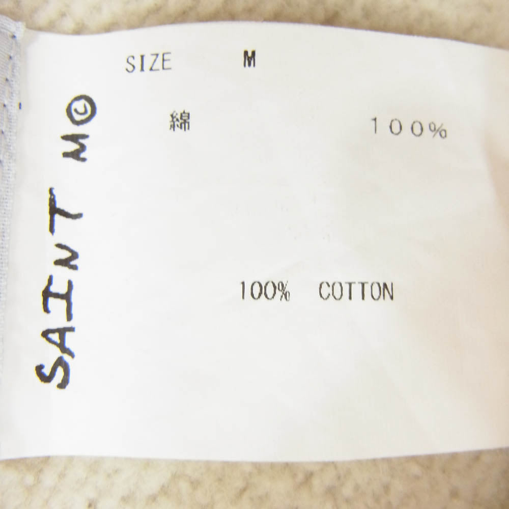 SAINT MICHAEL セントマイケル 22SS SM-S22-0000-078 × KAWAMURA KOSUKE 河村康輔 SAINT Mxxxxxx ヴィンテージ ダメージ加工 クルーネック スウェット シャツ グレー系 M【中古】