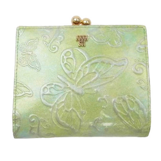 ANNA SUI アナスイ 316893-70 パピヨン 口金2つ折り財布 コンパクトウォレット グリーン グリーン系【極上美品】【中古】