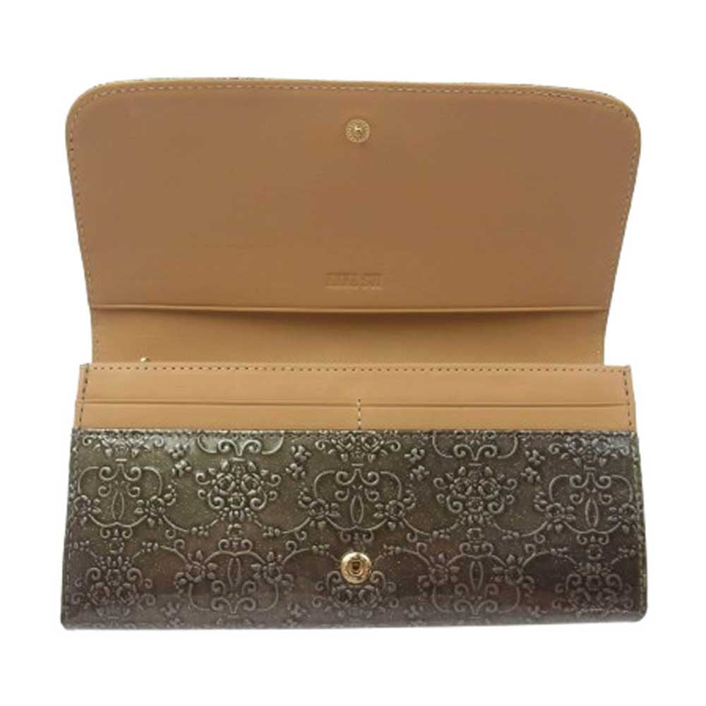 ANNA SUI アナスイ 317971-20 ルーミー 口金長財布 ロングウォレット グレー ゴールド系【極上美品】【中古】