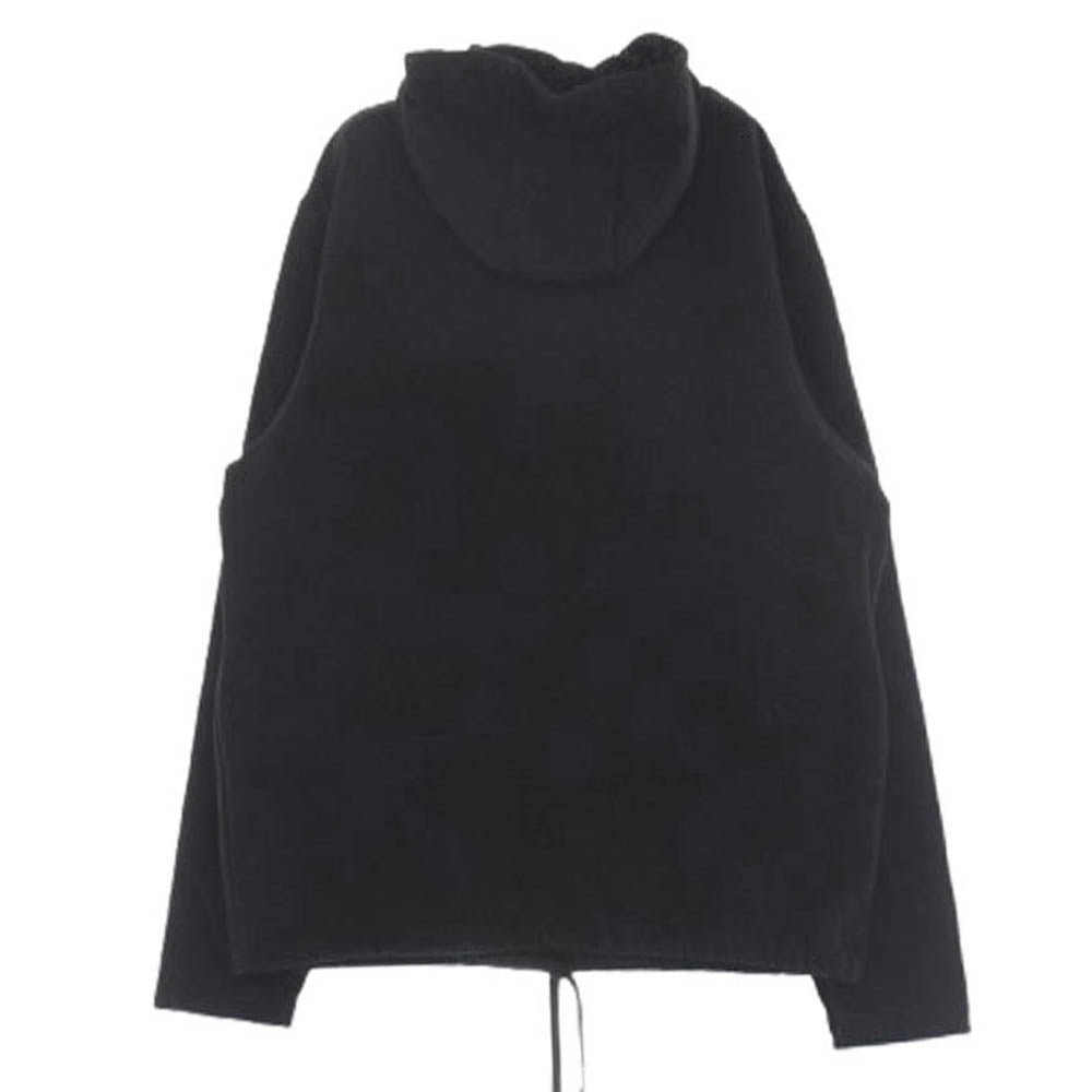 FRED PERRY フレッドペリー ロゴ刺繍 ハーフジップ アノラック パーカー スウェット フーディー ブラック系 M【中古】