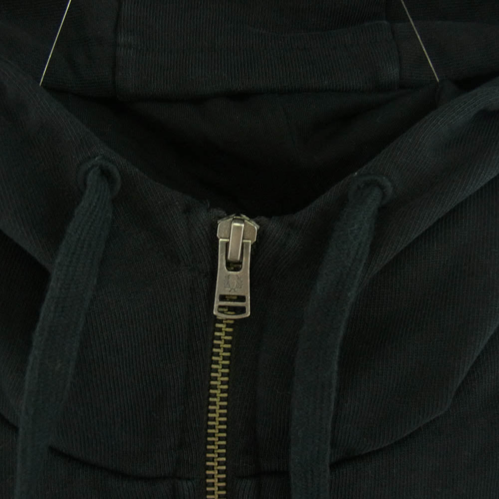 FRED PERRY フレッドペリー ロゴ刺繍 ハーフジップ アノラック パーカー スウェット フーディー ブラック系 M【中古】