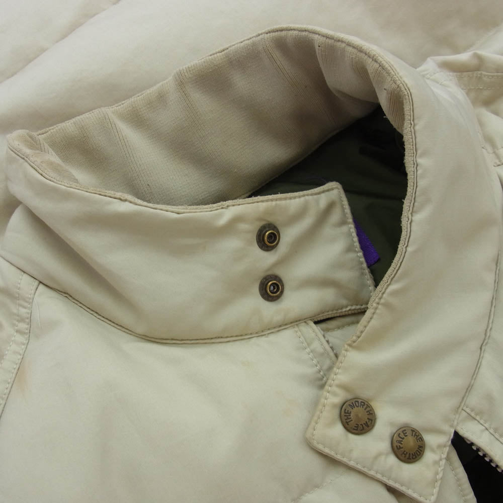 THE NORTH FACE ノースフェイス ND2265N PURPLE LABEL Lightweight Twill Mountain Down Jacket パープルレーベル ライトウェイトツイル マウンテン ダウンジャケット オフホワイト系 XL【中古】