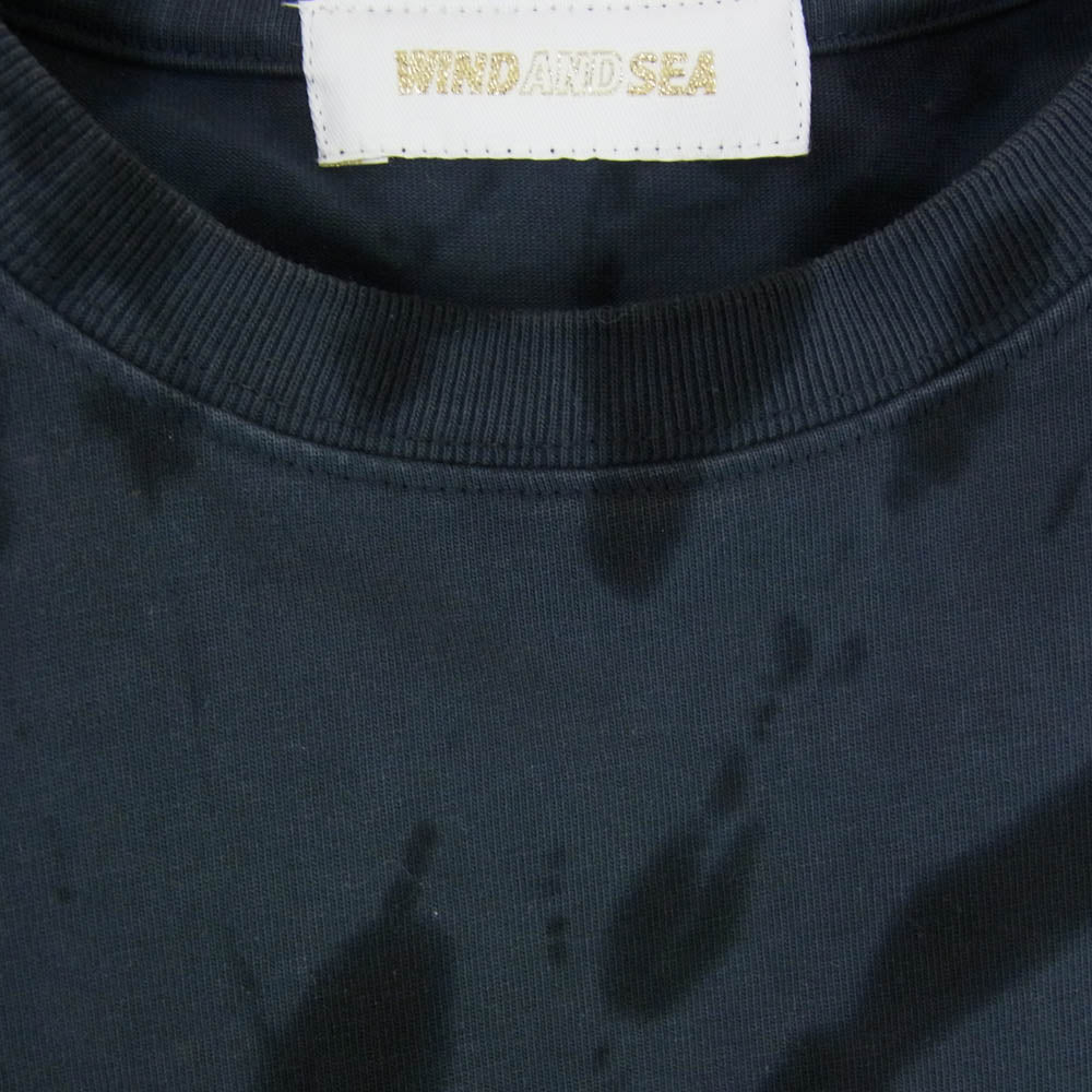 WIND AND SEA ウィンダンシー TIE-DYE L/S TEE タイダイ ビッグロゴ 長袖 Tシャツ カットソー ダークグレー系 M【中古】