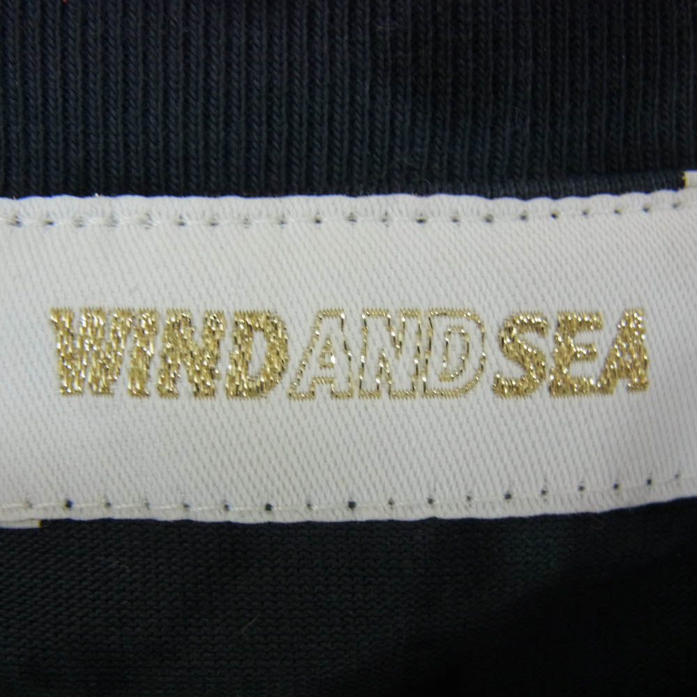 WIND AND SEA ウィンダンシー TIE-DYE L/S TEE タイダイ ビッグロゴ 長袖 Tシャツ カットソー ダークグレー系 M【中古】