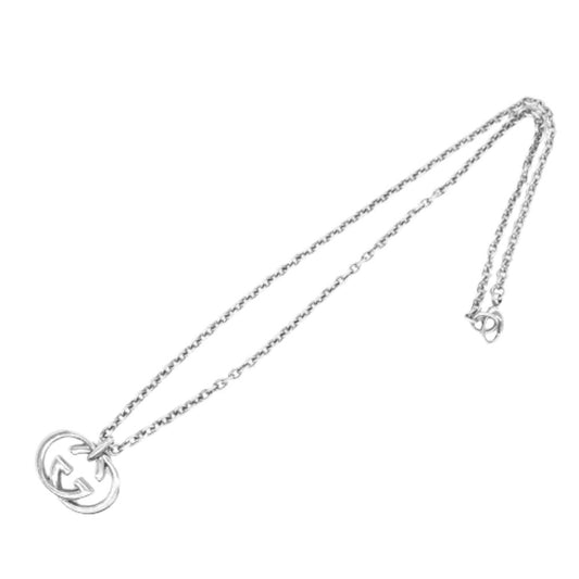 GUCCI グッチ インターロッキング ネックレス シルバー系【中古】