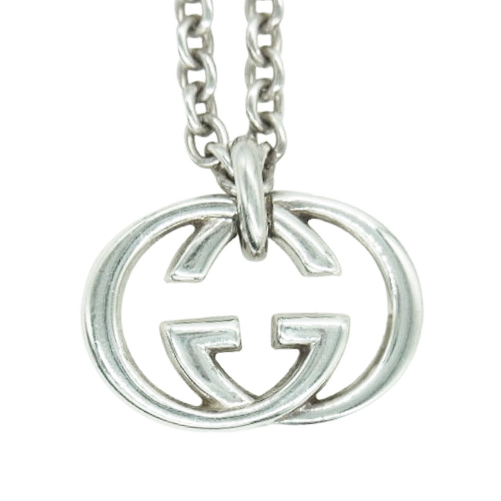 GUCCI グッチ インターロッキング ネックレス シルバー系【中古】