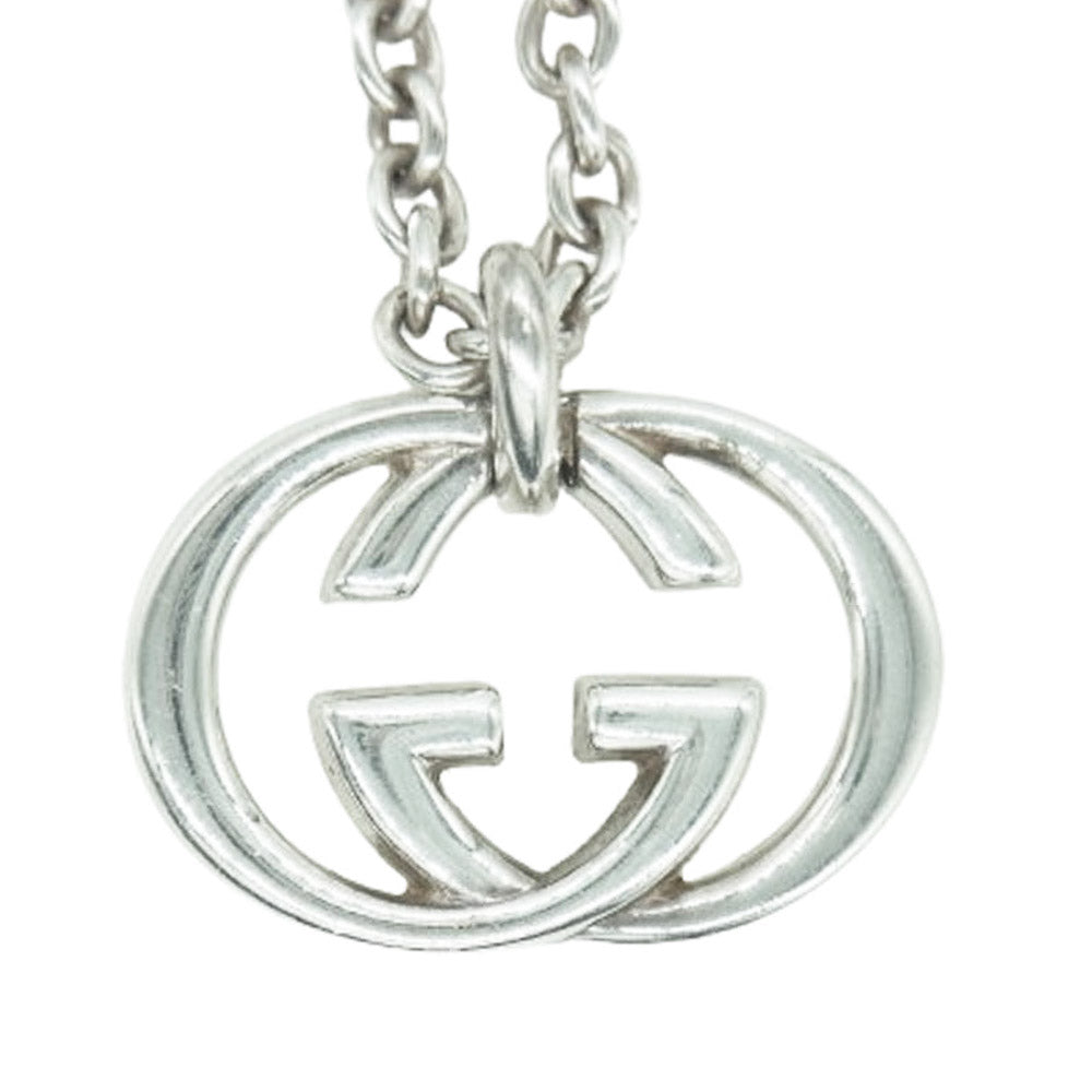 GUCCI グッチ インターロッキング ネックレス シルバー系【中古】