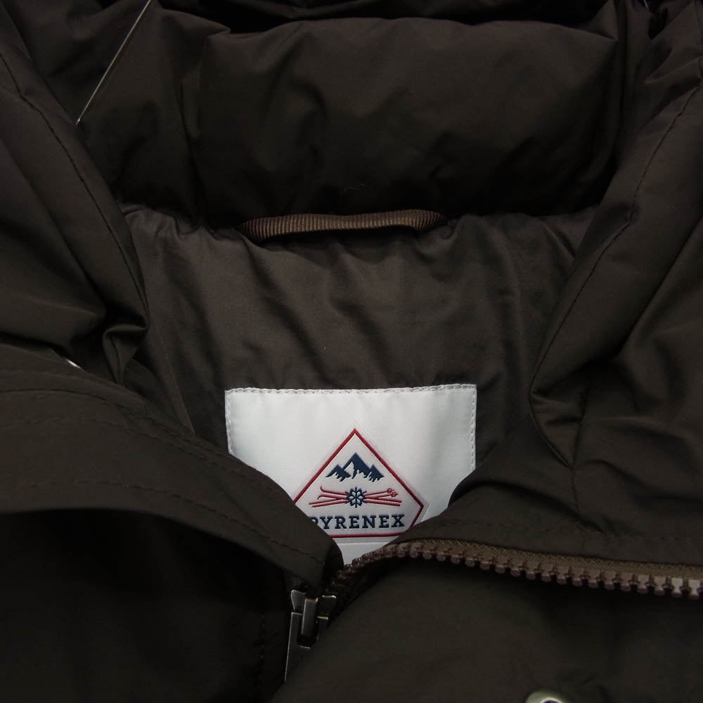 Pyrenex ピレネックス HMS018 SPARK スパーク フード付き ダウンジャケット ダークブラウン系 S【新古品】【未使用】【中古】