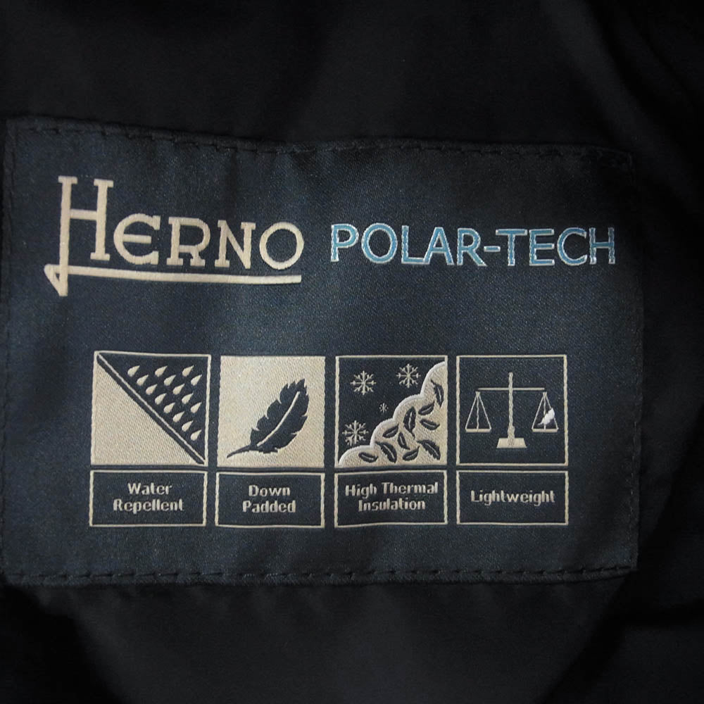 Herno ヘルノ PI0191U-12004Z POLAR TECH ポーラテック 4ポケット フード付き ダウンジャケット ダウンコート ネイビー系 48【新古品】【未使用】【中古】