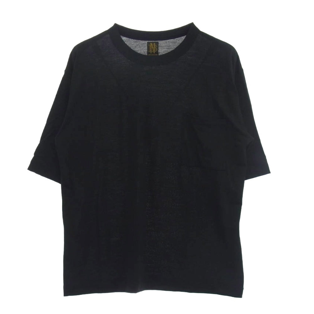 バトナー BN-19FM-001 HIGH COUNT ORGANIC CREW NECK T-SHIRT ハイカウント オーガニック クルーネック 半袖 Tシャツ カットソー ブラック系 1【中古】