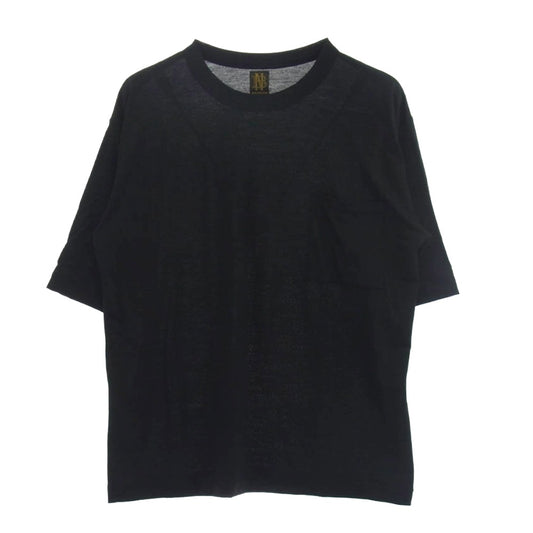 バトナー BN-19FM-001 HIGH COUNT ORGANIC CREW NECK T-SHIRT ハイカウント オーガニック クルーネック 半袖 Tシャツ カットソー ブラック系 1【中古】