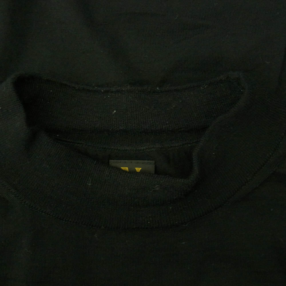 バトナー BN-20SM-047 ウール モックネック ニットソー 半袖 Tシャツ カットソー ブラック系 2【中古】