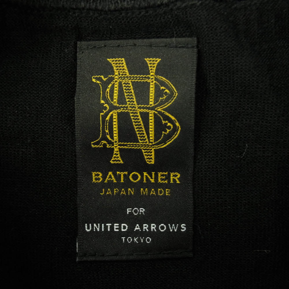 バトナー BN-20SM-047 ウール モックネック ニットソー 半袖 Tシャツ カットソー ブラック系 2【中古】