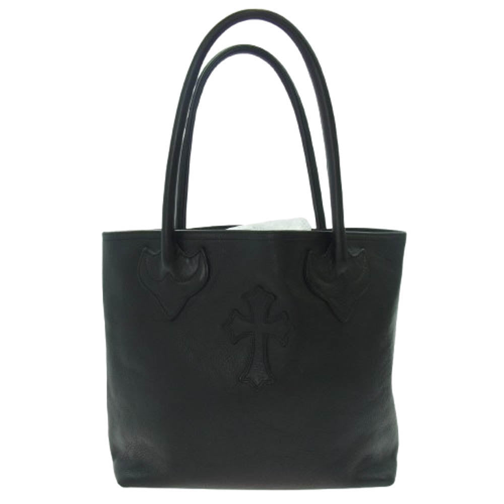 CHROME HEARTS クロムハーツ（原本無） FS TOTE FSトート レザー クロスパッチ トートバッグ ブラック系【中古】