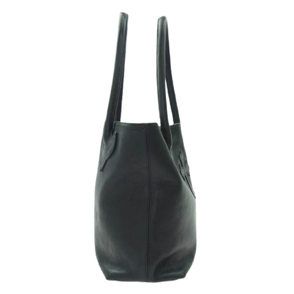 CHROME HEARTS クロムハーツ（原本無） FS TOTE FSトート レザー クロスパッチ トートバッグ ブラック系【中古】