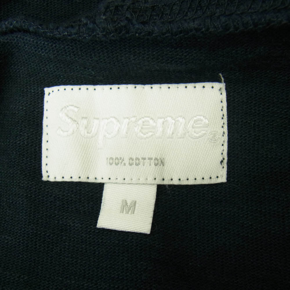 Supreme シュプリーム 17SS Warp Hooded L/S Top フード付き ロングスリーブ Tシャツ ネイビー系 M【中古】