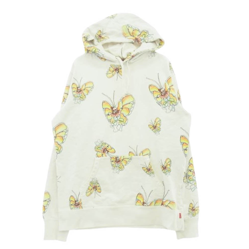 Supreme シュプリーム 16SS Gonz Butterfly Hooded Sweatshirt	 ゴンズ バタフライ スウェット パーカー ホワイト系 M【中古】