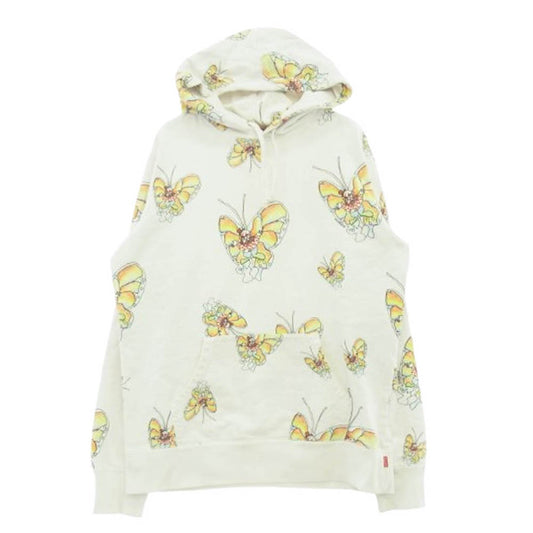 Supreme シュプリーム 16SS Gonz Butterfly Hooded Sweatshirt	 ゴンズ バタフライ スウェット パーカー ホワイト系 M【中古】