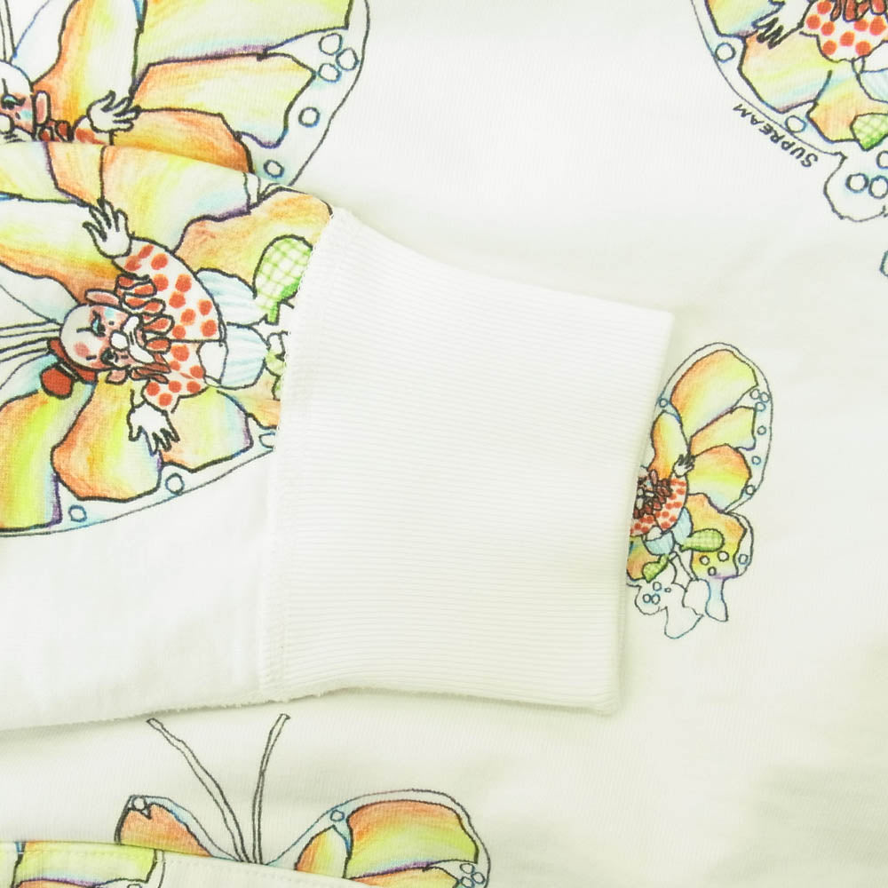 Supreme シュプリーム 16SS Gonz Butterfly Hooded Sweatshirt	 ゴンズ バタフライ スウェット パーカー ホワイト系 M【中古】