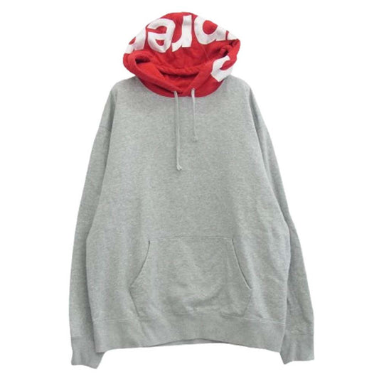 Supreme シュプリーム 21AW Contrast Hooded Sweatshirt コントラスト スウェット パーカー グレー系 L【中古】