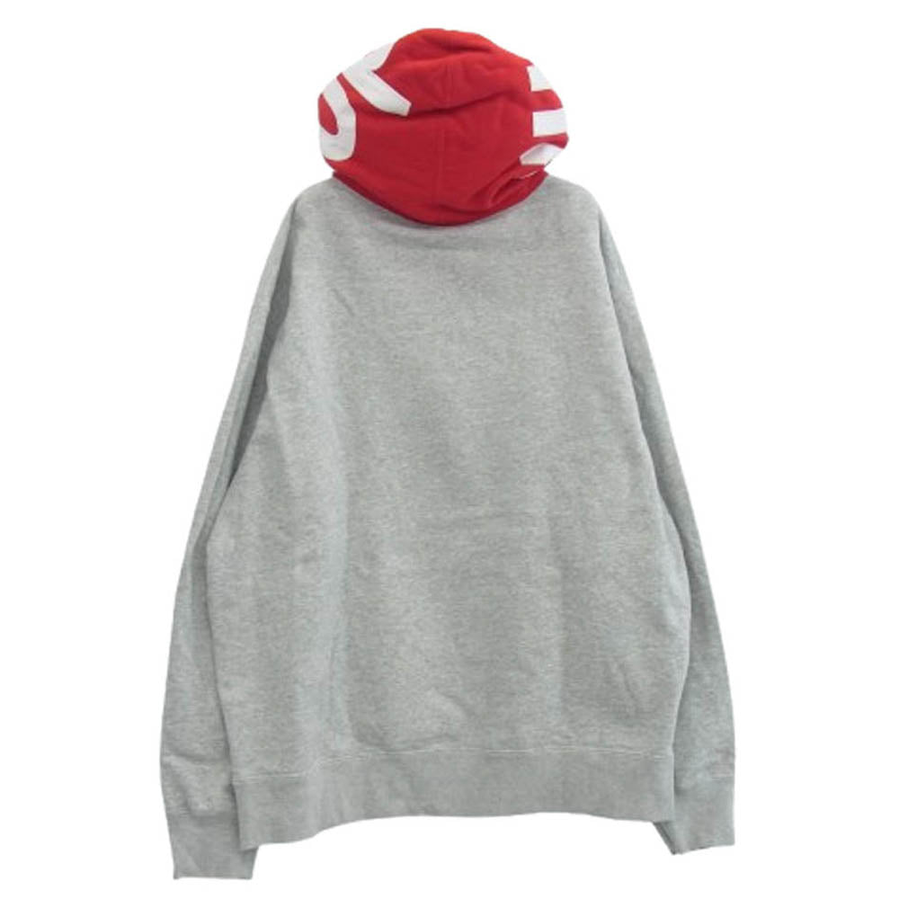 Supreme シュプリーム 21AW Contrast Hooded Sweatshirt コントラスト スウェット パーカー グレー系 L【中古】