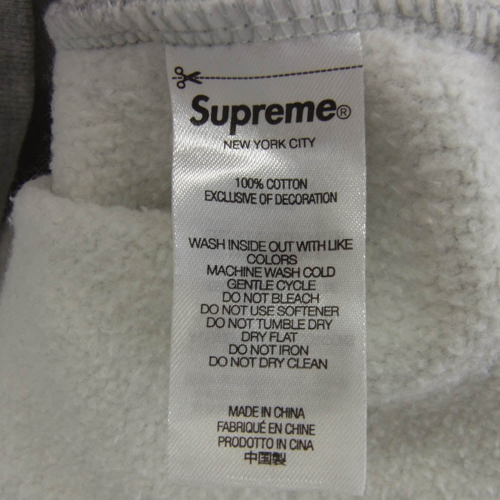 Supreme シュプリーム 21AW Contrast Hooded Sweatshirt コントラスト スウェット パーカー グレー系 L【中古】