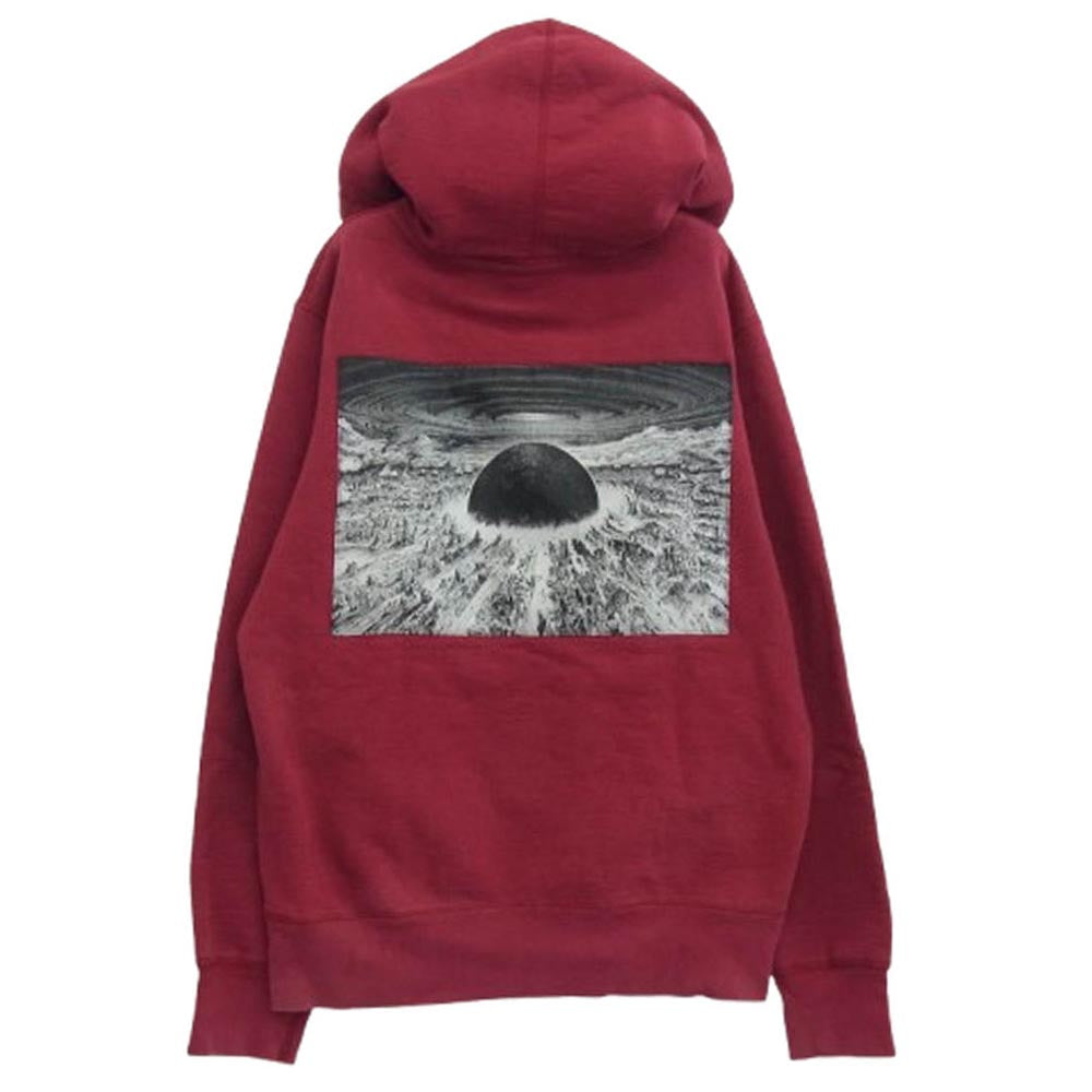 Supreme シュプリーム 17AW AKIRA Patches Hooded Sweatshirt アキラパッチワークプルオーバーパーカー レッド系 S【中古】