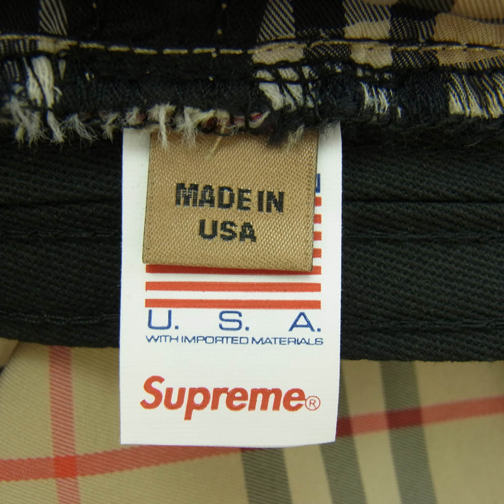 Supreme シュプリーム 22SS × Burberry Crusher Hat クラッシャー ハット ブラウン系【中古】