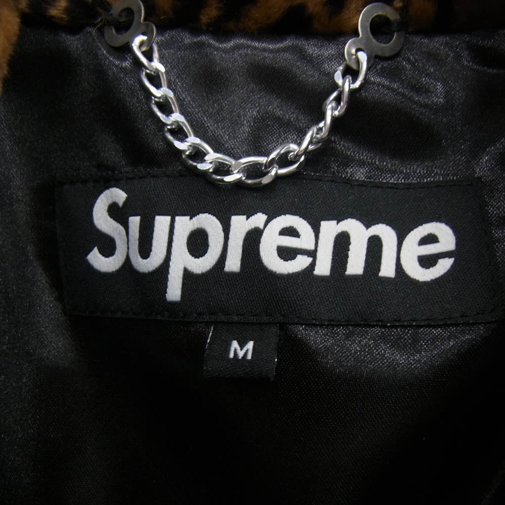 Supreme シュプリーム 16AW Leopard Faux Fur Coat レオパード ファー コート ジャケット ブラウン系 ブラック系 M【中古】