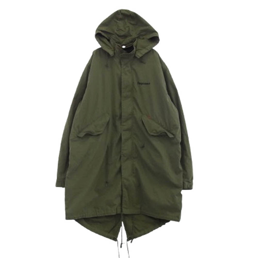 Supreme シュプリーム 17AW AKIRA Fishtail parka アキラ フィッシュテイル パーカ バックプリント ロゴ刺繍 モッズコート ジャケット グリーン系 L【中古】