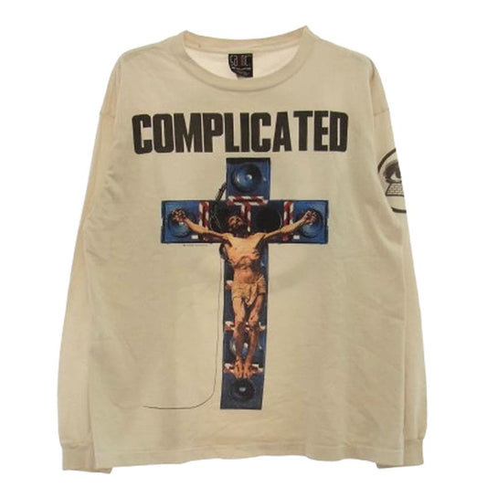SAINT MICHAEL セントマイケル 23AW SM-A23-0000-C19 × KOSUKE KAWAMURA KK LS TEE COMPLICATED コンプリケイテッド ロングスリーブ 長袖 Tシャツ ロンT ホワイト系 XL【中古】
