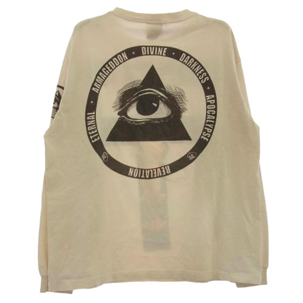 SAINT MICHAEL セントマイケル 23AW SM-A23-0000-C19 × KOSUKE KAWAMURA KK LS TEE COMPLICATED コンプリケイテッド ロングスリーブ 長袖 Tシャツ ロンT ホワイト系 XL【中古】