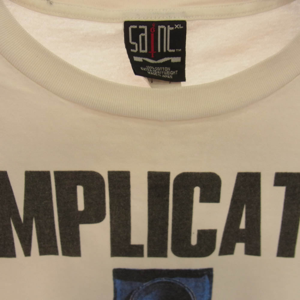 SAINT MICHAEL セントマイケル 23AW SM-A23-0000-C19 × KOSUKE KAWAMURA KK LS TEE COMPLICATED コンプリケイテッド ロングスリーブ 長袖 Tシャツ ロンT ホワイト系 XL【中古】