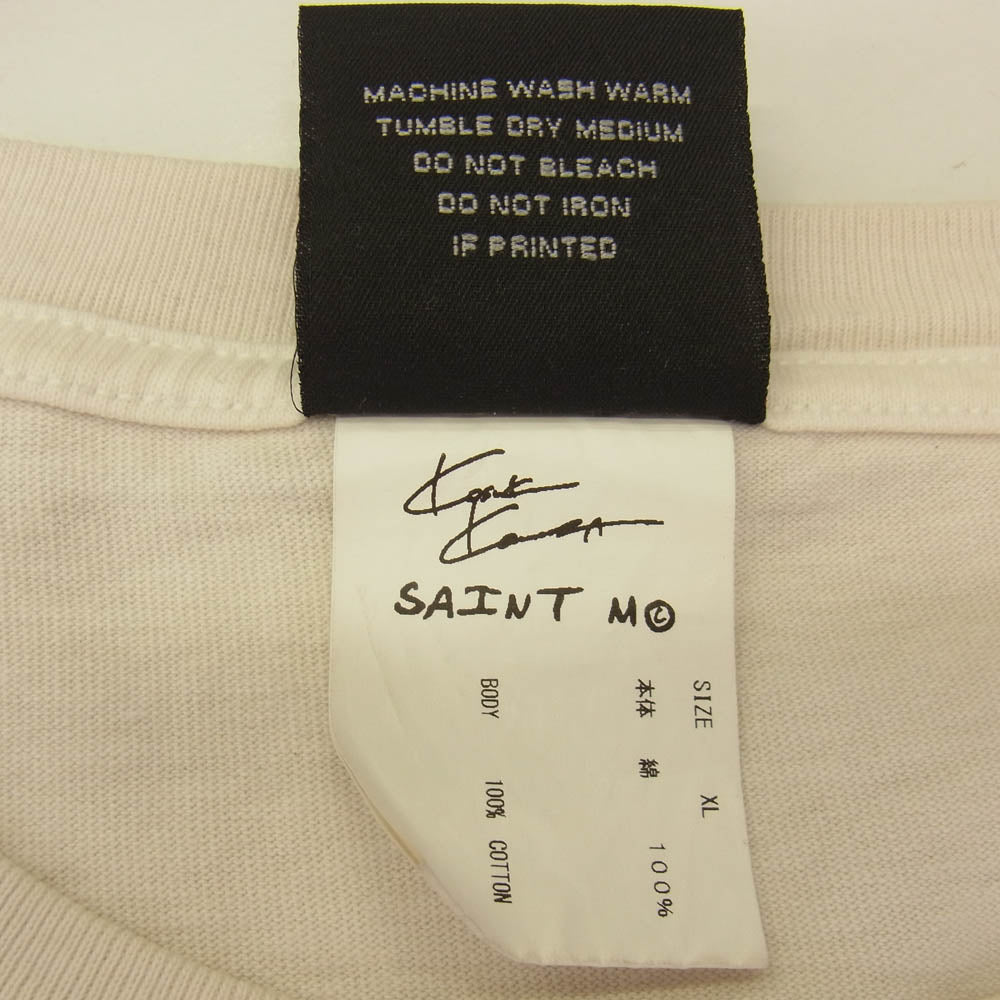 SAINT MICHAEL セントマイケル 23AW SM-A23-0000-C19 × KOSUKE KAWAMURA KK LS TEE COMPLICATED コンプリケイテッド ロングスリーブ 長袖 Tシャツ ロンT ホワイト系 XL【中古】