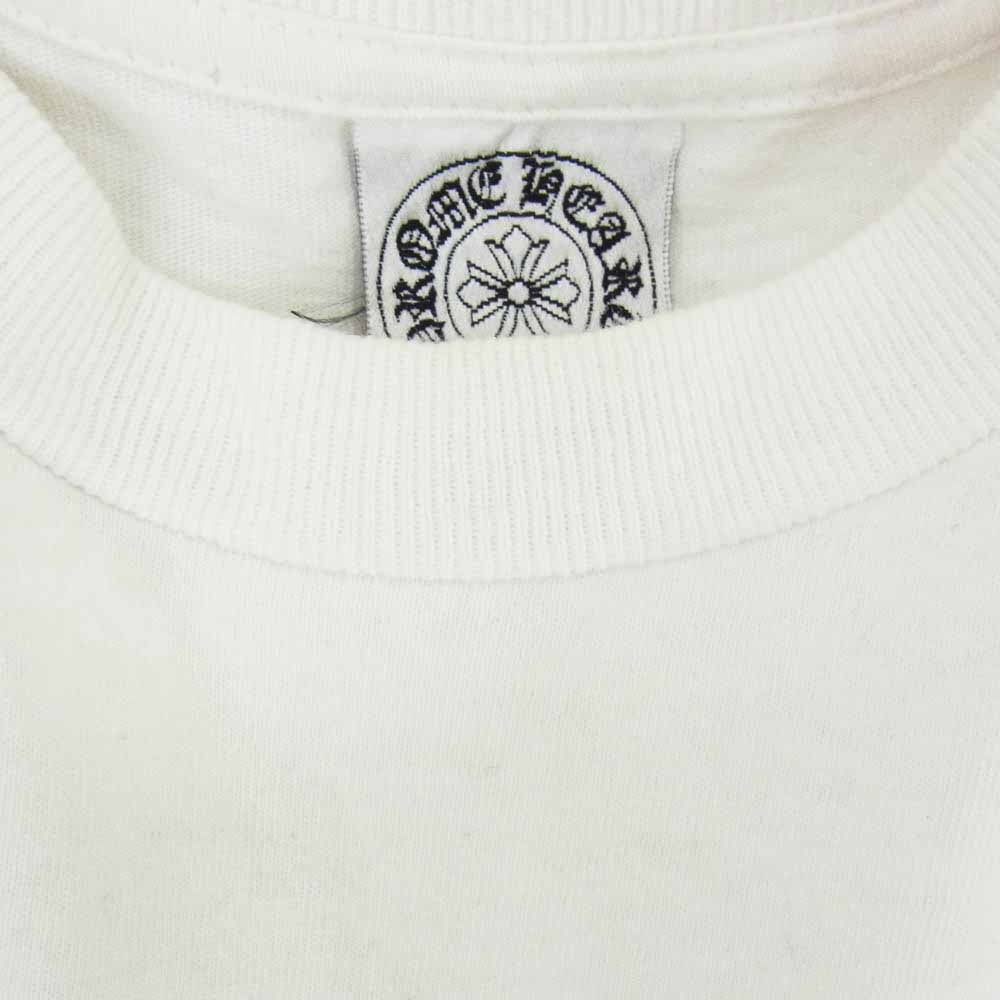 CHROME HEARTS クロムハーツ（原本無） OLD オールド 大阪限定 ホースシュー バッククロス OSAKA FUCK YOU ロゴ プリント ポケット 半袖 Tシャツ ホワイト系 M【中古】