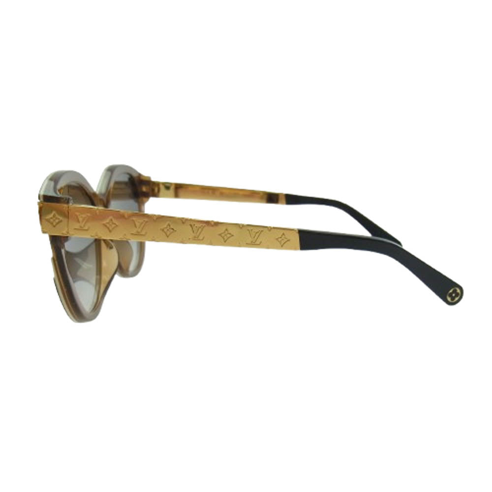 LOUIS VUITTON ルイ・ヴィトン Z1858E LV プティ スプソン･キャットアイ ライトトータスシェル サングラス カラーレンズ アイウェア ダークブラウン系 ゴールド系 57□18 140【中古】