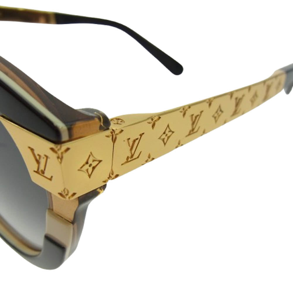 LOUIS VUITTON ルイ・ヴィトン Z1858E LV プティ スプソン･キャットアイ ライトトータスシェル サングラス カラーレンズ アイウェア ダークブラウン系 ゴールド系 57□18 140【中古】