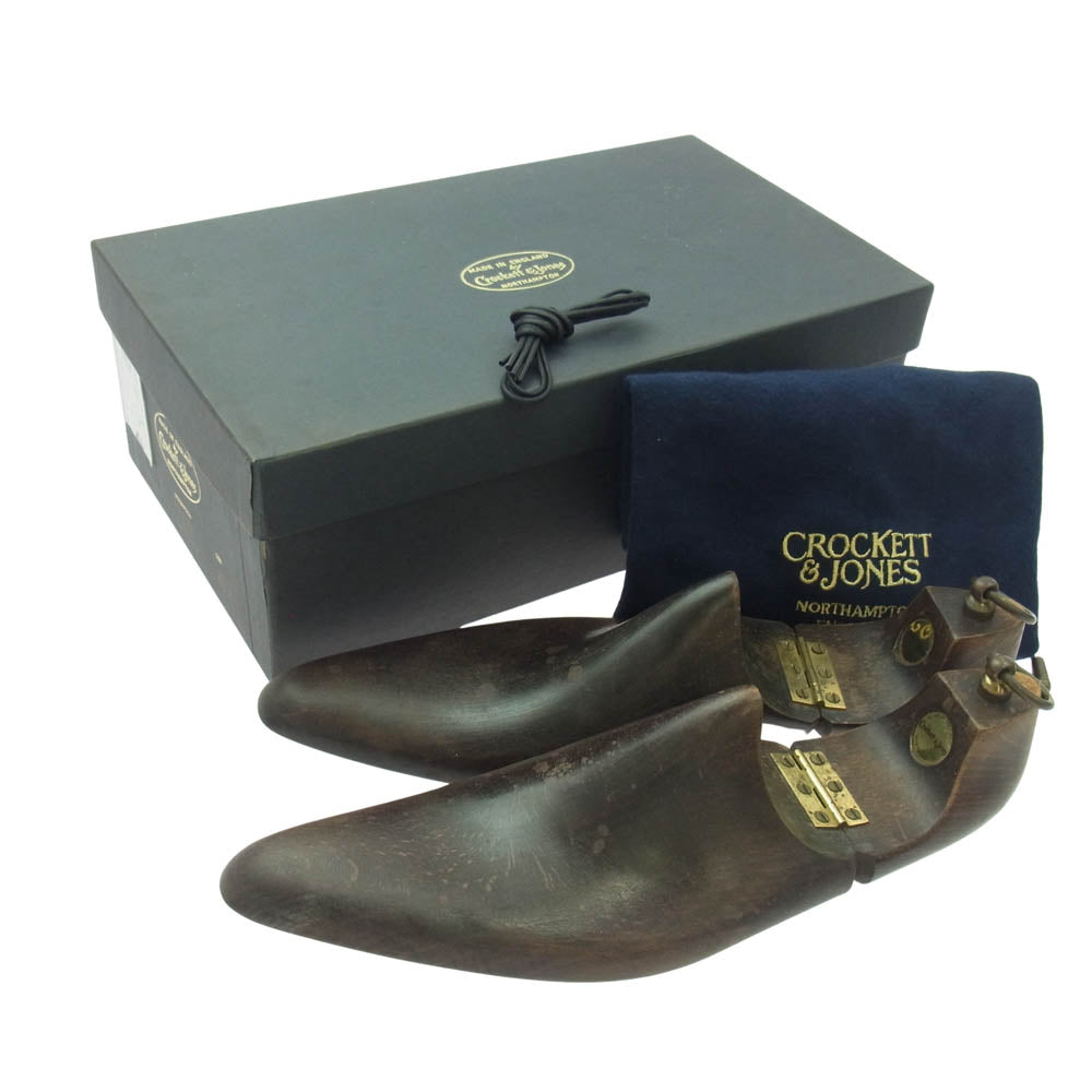 CROCKETT&JONES クロケットアンドジョーンズ 5264-123 ストレートチップ カーフ レザー シューズ 純正シューキーパー付 ブラック系 8 1/2D【中古】