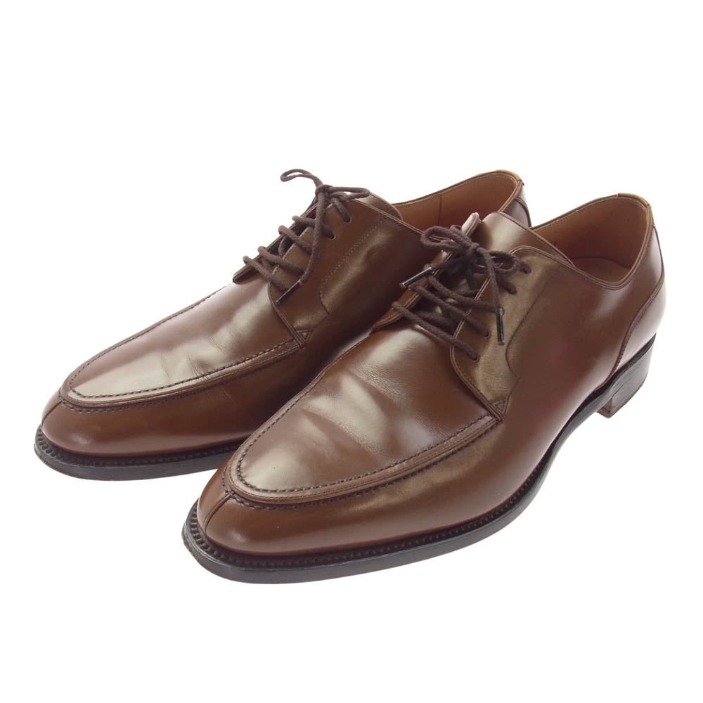 SCOTCH GRAIN スコッチグレイン 959 Uチップ レザー ドレスシューズ ビジネスシューズ ブラウン系 25.5cm【中古】