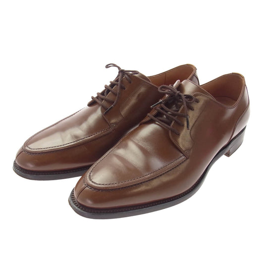 SCOTCH GRAIN スコッチグレイン 959 Uチップ レザー ドレスシューズ ビジネスシューズ ブラウン系 25.5cm【中古】