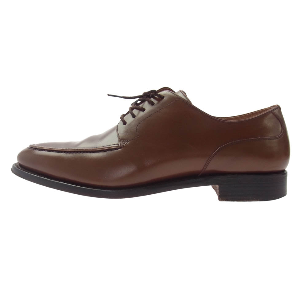 SCOTCH GRAIN スコッチグレイン 959 Uチップ レザー ドレスシューズ ビジネスシューズ ブラウン系 25.5cm【中古】