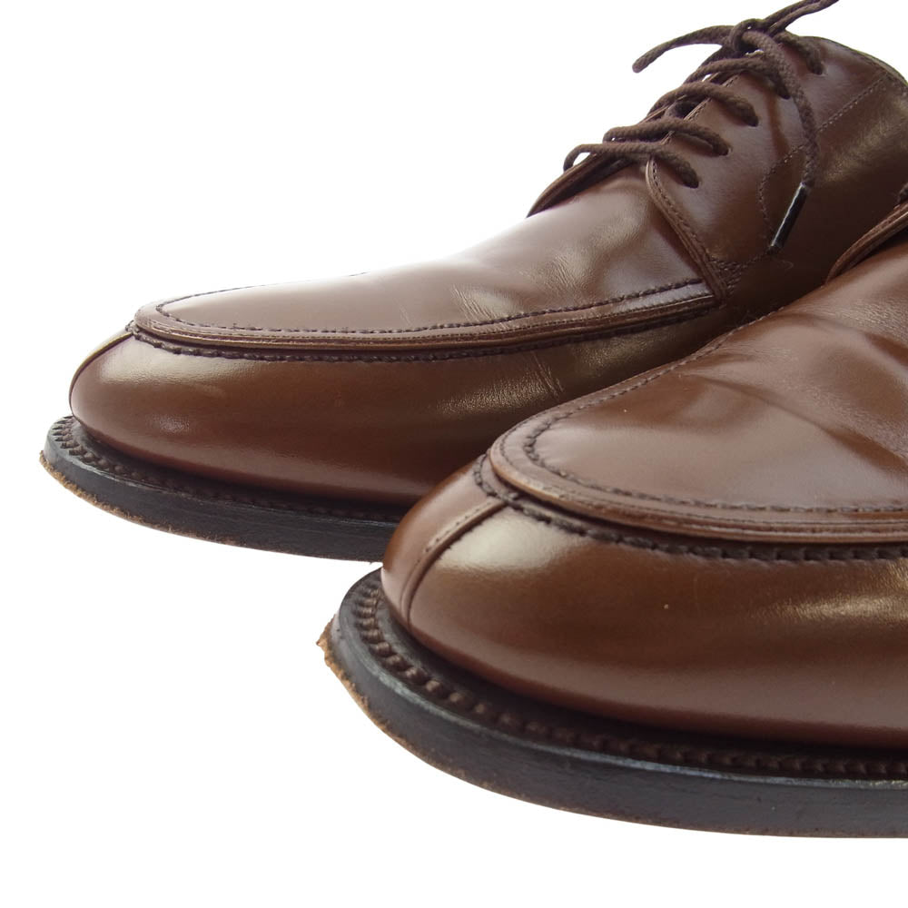 SCOTCH GRAIN スコッチグレイン 959 Uチップ レザー ドレスシューズ ビジネスシューズ ブラウン系 25.5cm【中古】