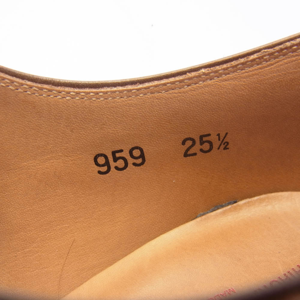 SCOTCH GRAIN スコッチグレイン 959 Uチップ レザー ドレスシューズ ビジネスシューズ ブラウン系 25.5cm【中古】