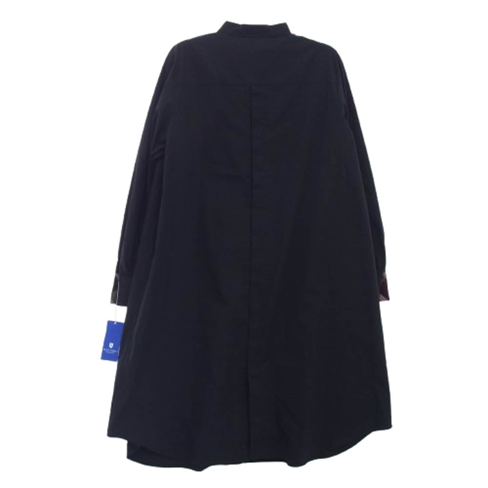 ブルーレーベルクレストブリッジ 55J02-521-09 バイオタイプライター シャツ ワンピース ブラック系 38【極上美品】【中古】