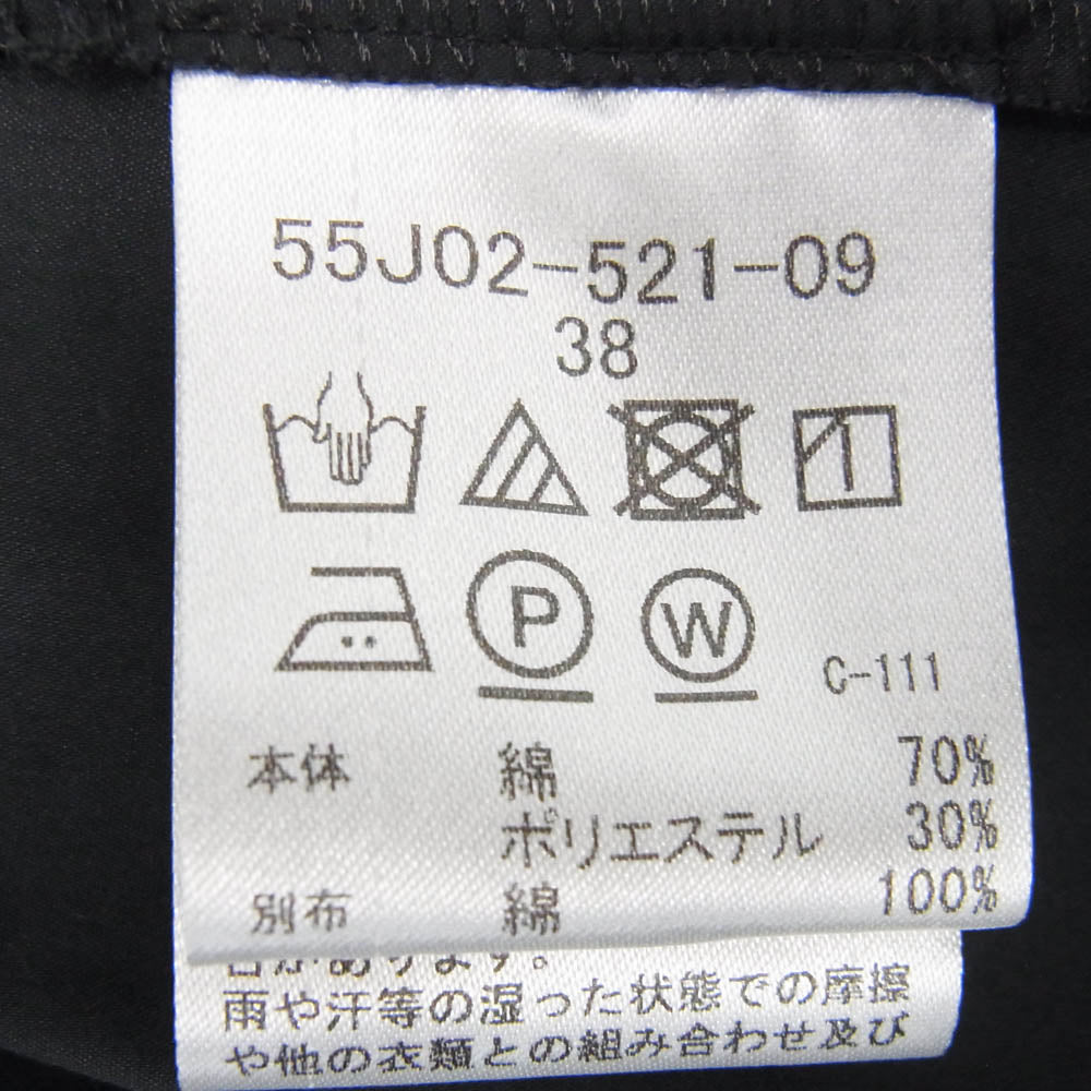 ブルーレーベルクレストブリッジ 55J02-521-09 バイオタイプライター シャツ ワンピース ブラック系 38【極上美品】【中古】