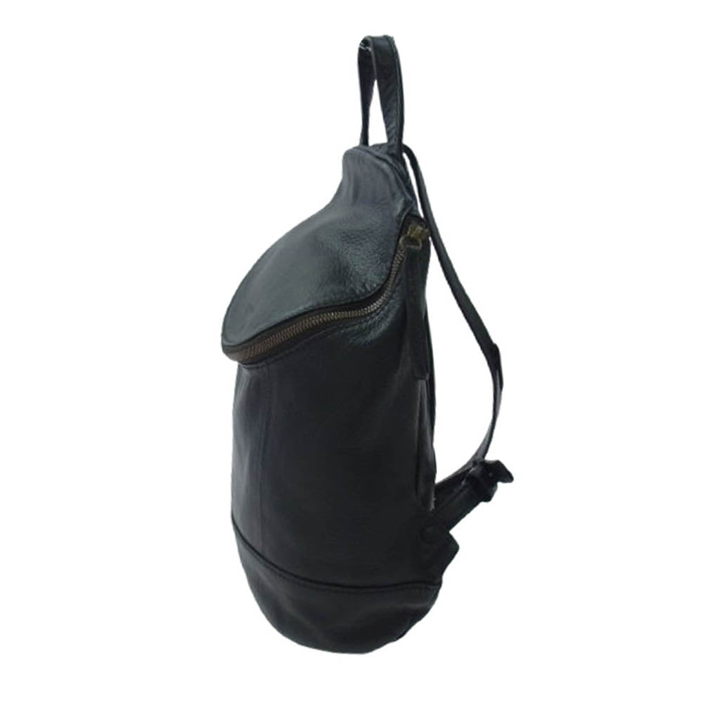 genten ゲンテン レザー リュックサック バックパック デイパック ブラック系【中古】