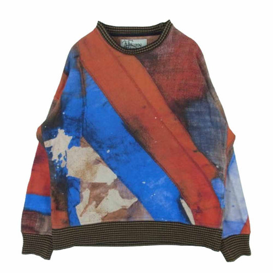 Vivienne WestwoodMAN ヴィヴィアンウエストウッドマン ロゴ 刺繍 コットン スウェット トレーナー VW-LP-71922 レッド系 マルチカラー系 ブルー系 44【中古】