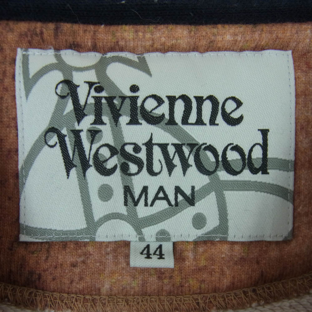 Vivienne WestwoodMAN ヴィヴィアンウエストウッドマン ロゴ 刺繍 コットン スウェット トレーナー VW-LP-71922 レッド系 マルチカラー系 ブルー系 44【中古】