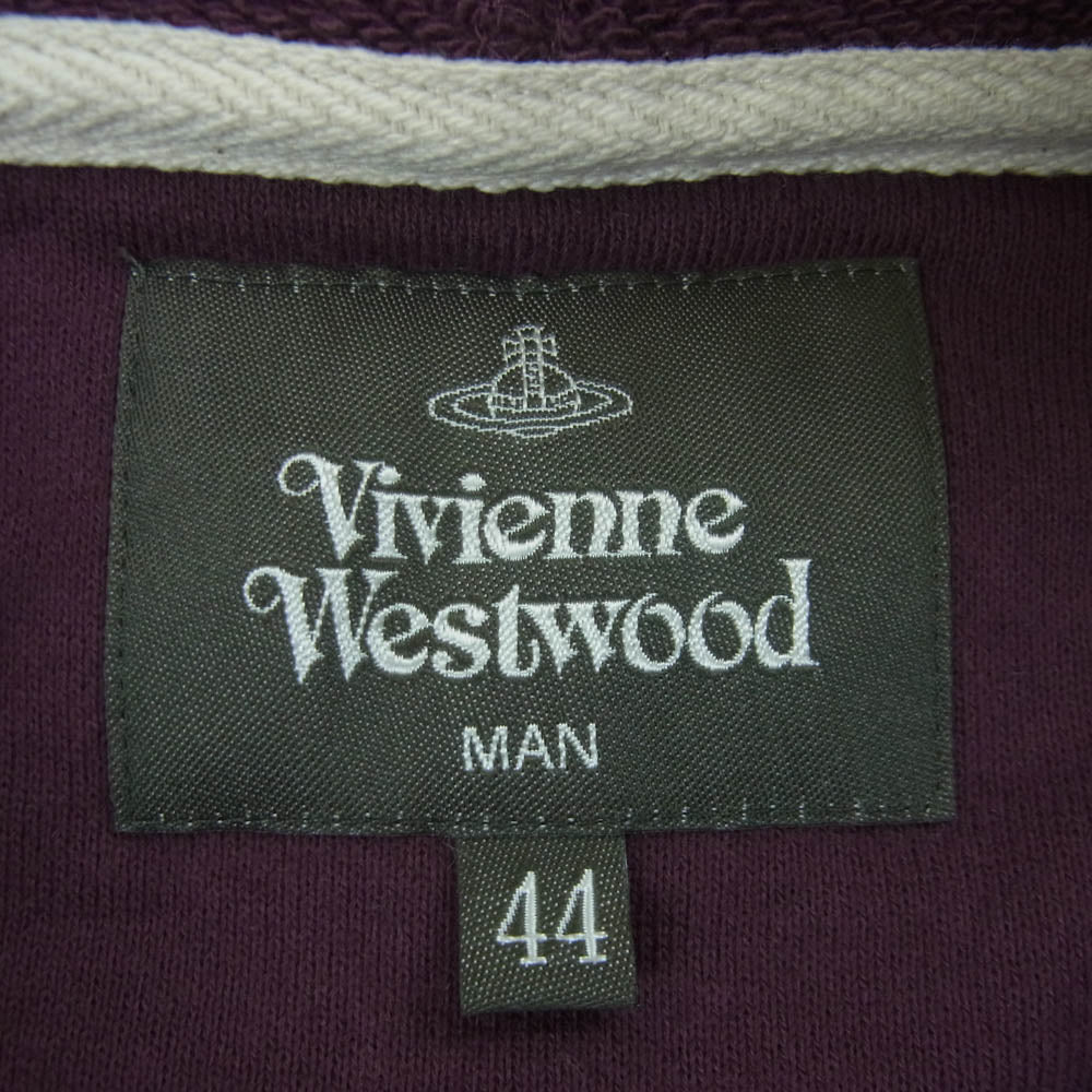 Vivienne Westwood ヴィヴィアンウエストウッド VW-J2-86512 ステッチ ロゴ 刺繍 スウェット プルオーバー パーカー パープル系 44【中古】